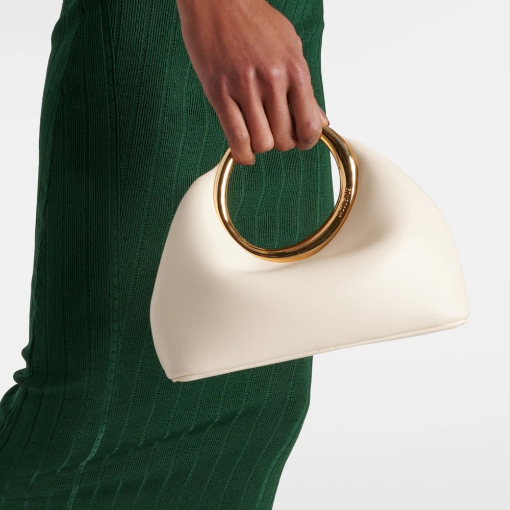 Jacquemus White Mini Bag with Gold Accent